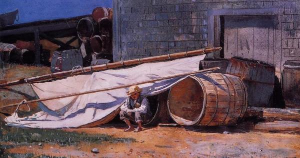 Boy In A Boatyard by Winslow Homer