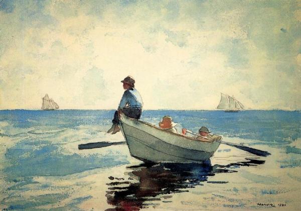 Boys In A Dory by Winslow Homer
