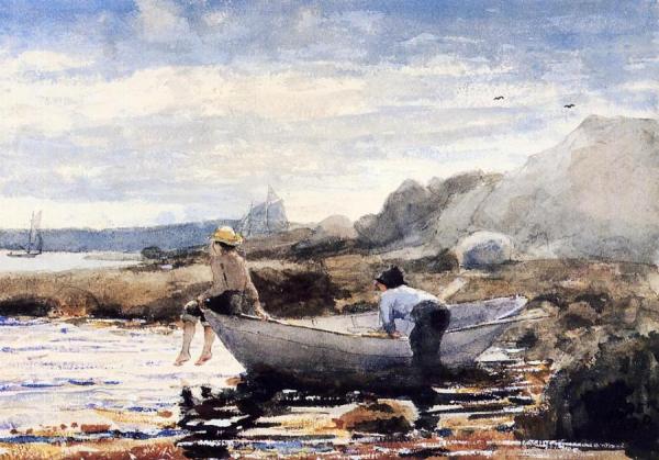 Boys In A Dory by Winslow Homer