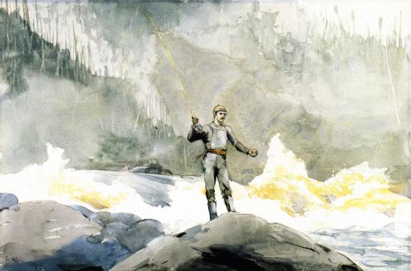 Casting by Winslow Homer