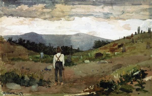 Driving Cows To Pasture by Winslow Homer