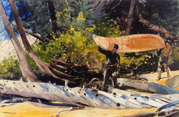 End Of The Portage by Winslow Homer