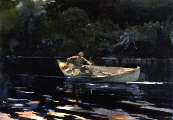 Fishing In The Adirondacks by Winslow Homer