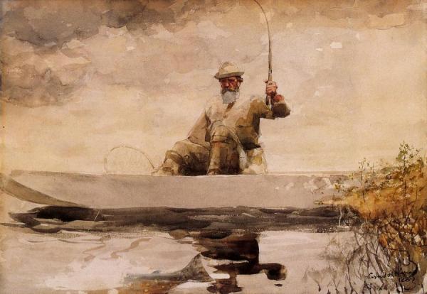 Fishing In The Adirondacks by Winslow Homer
