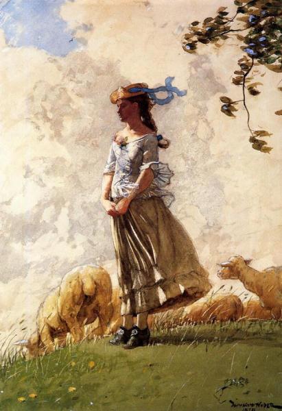 Fresh Air by Winslow Homer Oil Painting Reproductions