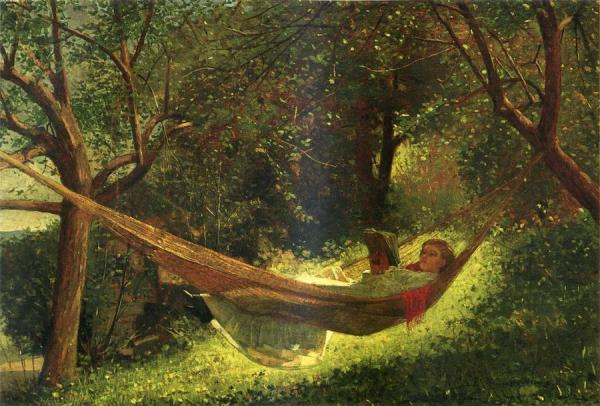 Girl In A Hammock by Winslow Homer