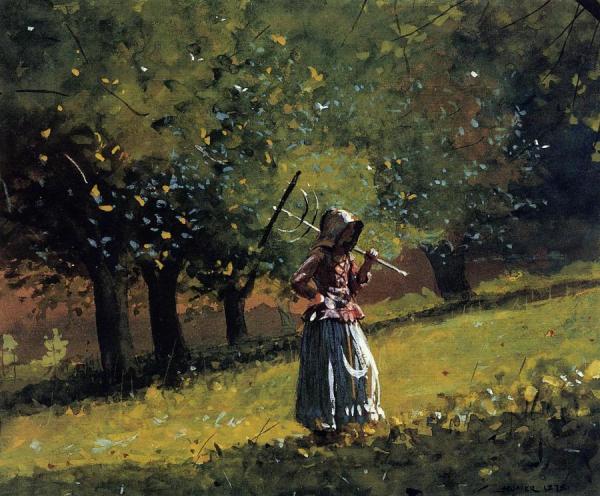 Girl With A Hay Rake by Winslow Homer