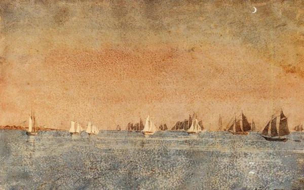 Gloucester Harbor, Fishing Fleet by Winslow Homer Oil Painting Reproductions