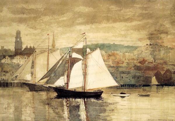 Gloucester Schooners And Sloop by Winslow Homer