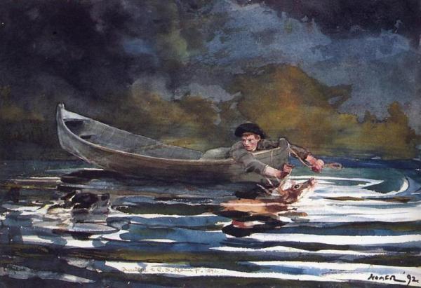 Hound And Hunter (sketch) by Winslow Homer Oil Painting Reproductions