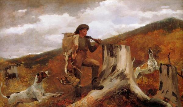 Huntsman And Dogs by Winslow Homer