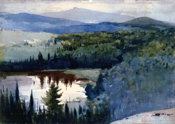 Winslow Homer Indian Village, Adirondacks