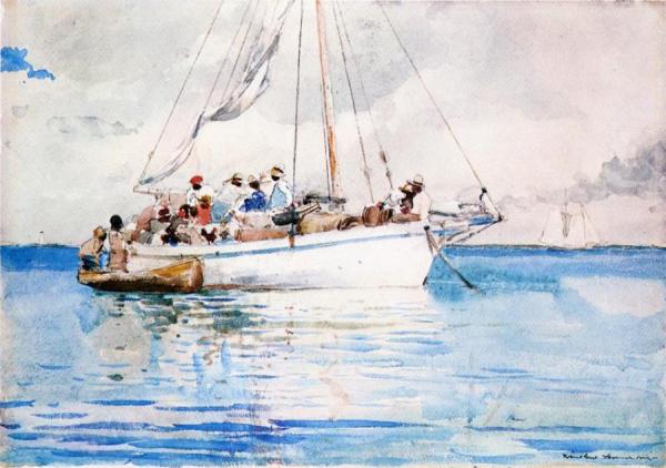 Key West, Hauling Anchor by Winslow Homer