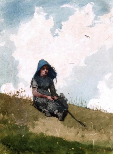 Little Shepherdess by Winslow Homer