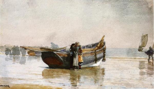 Looking Out To Sea by Winslow Homer Oil Painting Reproductions