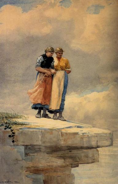 Looking Over The Cliff by Winslow Homer