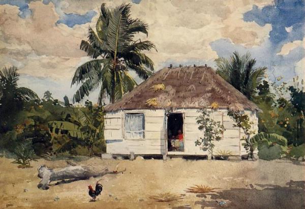 Native Huts, Nassau by Winslow Homer