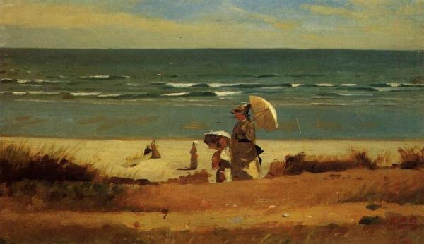 On The Beach, Marshfield by Winslow Homer