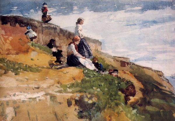 On The Cliff by Winslow Homer