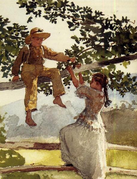 On The Fence by Winslow Homer