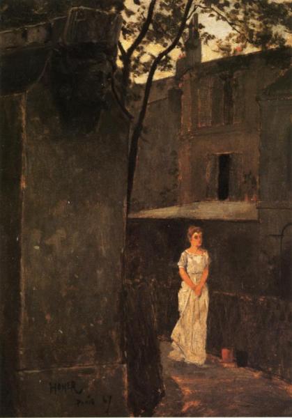 Paris Courtyard by Winslow Homer