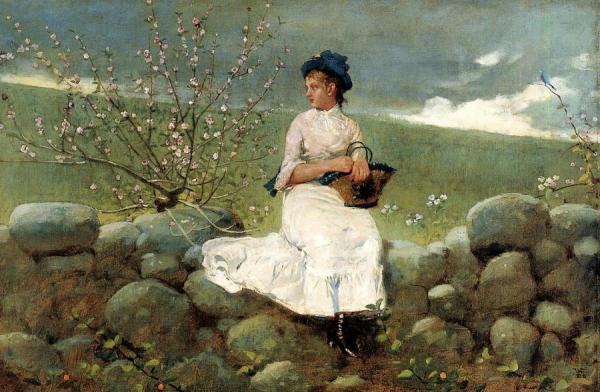 Peach Blossoms by Winslow Homer