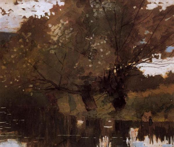 Pond And Willows, Houghton Farm by Winslow Homer