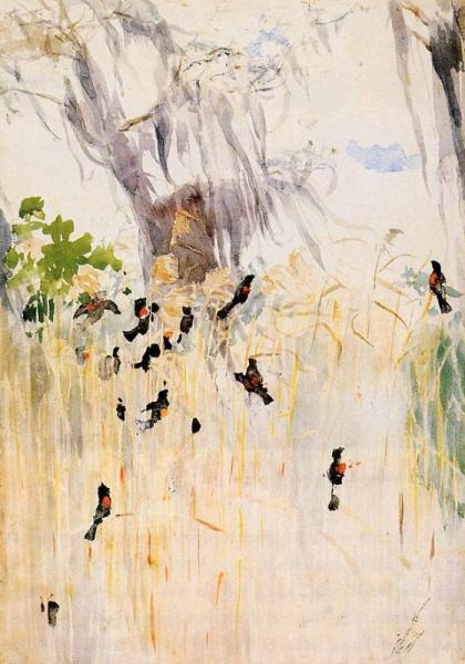 Redwing Blackbirds by Winslow Homer