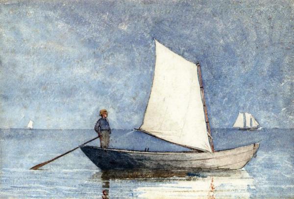 Sailing A Dory by Winslow Homer