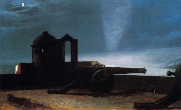 Searchlight On Harbor Entrance, Santiago De Cuba by Winslow Homer