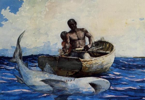 Shark Fishing by Winslow Homer