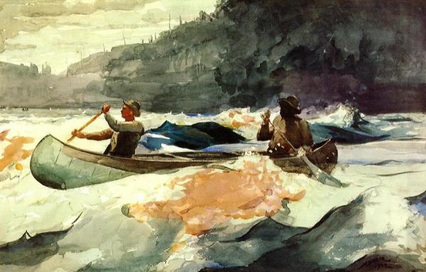 Shooting The Rapids by Winslow Homer