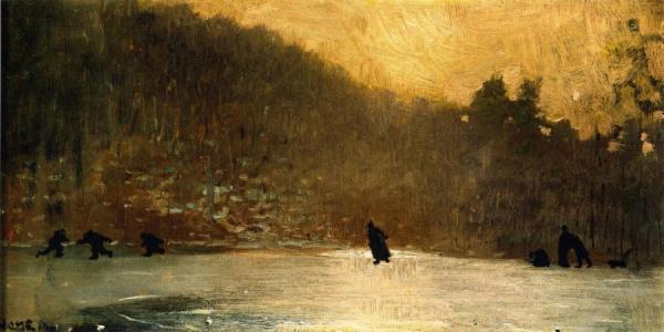 Skating Scene by Winslow Homer