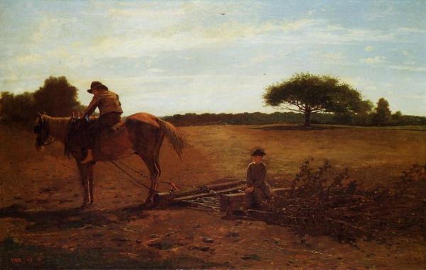The Brush Harrow by Winslow Homer