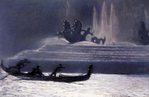The Fountains At Night, World's Columbian Exposition by Winslow Homer