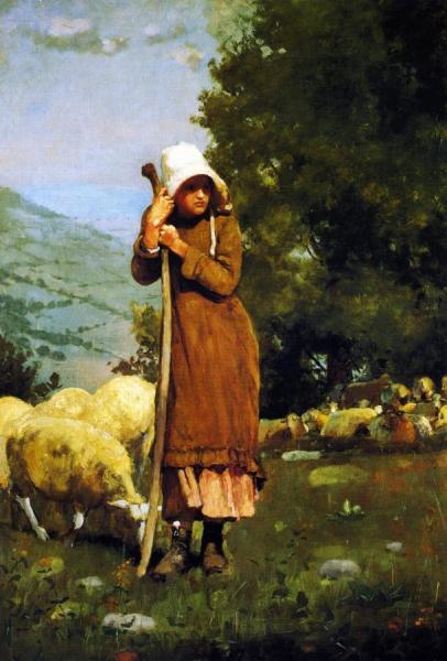 The Shepherdess by Winslow Homer Oil Painting Reproductions