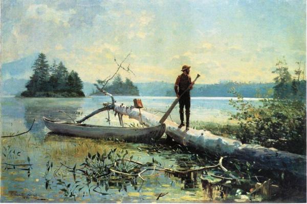 The Trapper, Adirondacks by Winslow Homer