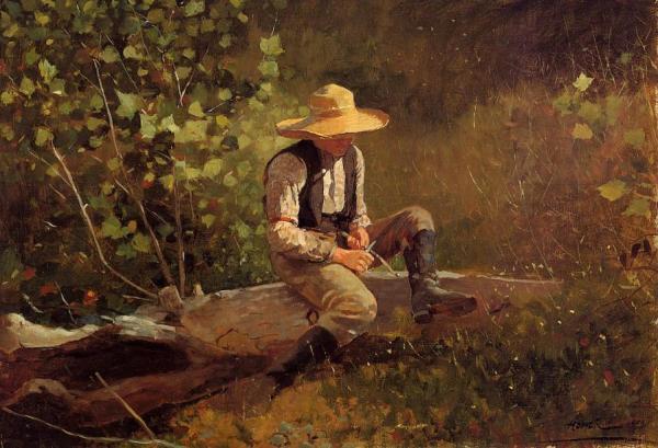 The Whittling Boy by Winslow Homer Oil Painting Reproductions