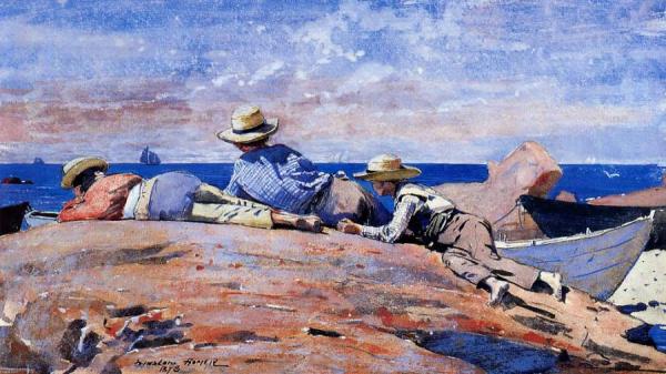 Three Boys On The Shore by Winslow Homer