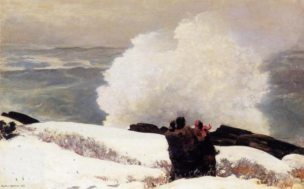 Watching The Breaker - A High Sea by Winslow Homer