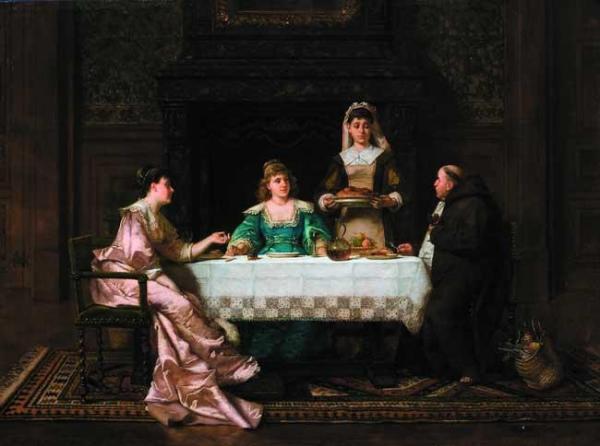 Dinner With The Monk by Wladyslaw Bakalowicz