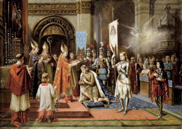 Joan Of Arc At The Coronation Of Charles Vii In Reims Cathedral by Wladyslaw Bakalowicz