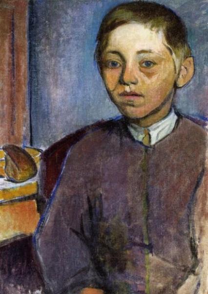 Breton Boy With Bread by Wladyslaw Slewinski