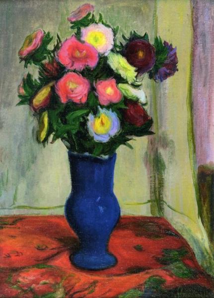 Vase Of Flowers by Wladyslaw Slewinski