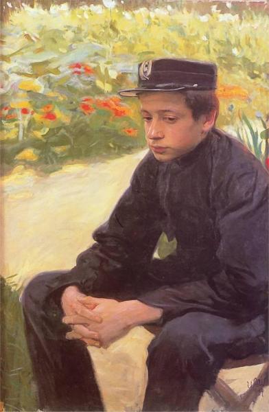 A Student by Wojciech Weiss Oil Painting Reproductions