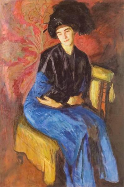 Aneri In Evening Dress by Wojciech Weiss