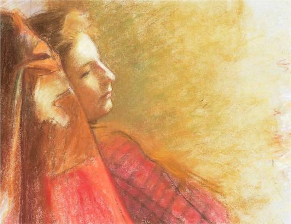 Portrait Of Dagny Juel Przybyszewska by Wojciech Weiss Oil Painting Reproductions