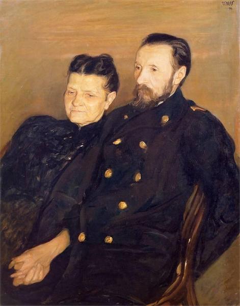 Portrait Of The Artist's Parents by Wojciech Weiss