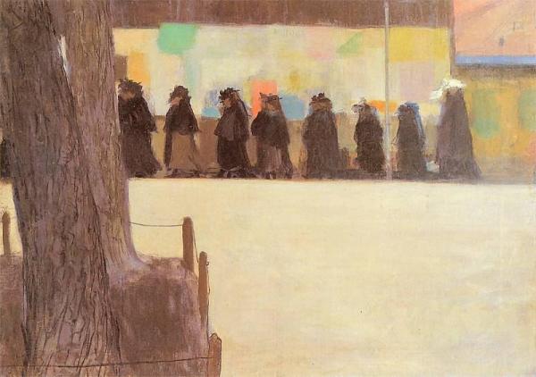 Schoolgirls In The Park by Wojciech Weiss