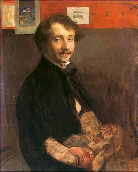 Self-portrait With Masks by Wojciech Weiss